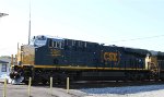 CSX 3091 awaits a crew change at the yard tower